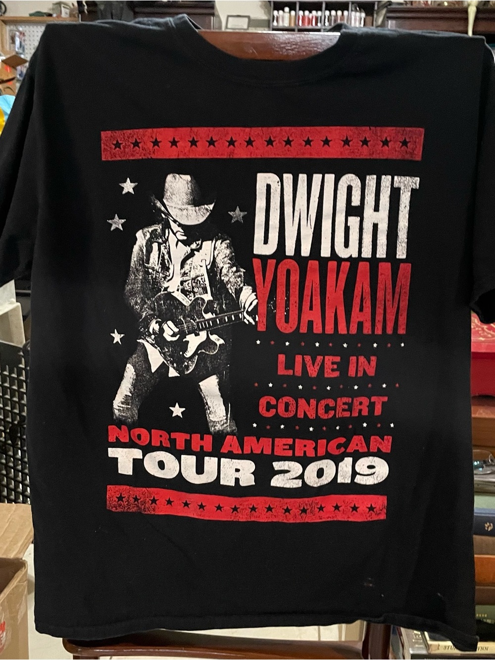 Dwight Yoakam 2019 North American Tour Black Graphic Tee - Live in Concert